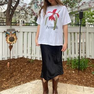 Zara Black Midi Slip Skirt